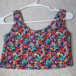 Floral Multicolor Women's Crop Top